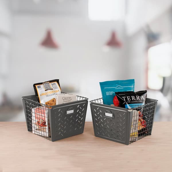 Spectrum 9 in. H x 12 in. W x 12.5 in. D Dark Gray Steel Cube