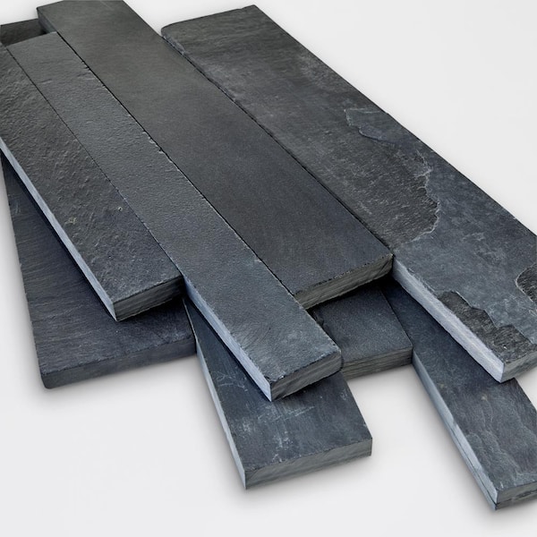 Linear Lines 6 in. x 12 in. Shadow Black Split Face Slate Wall Tile (5.2 sq.ft./case)