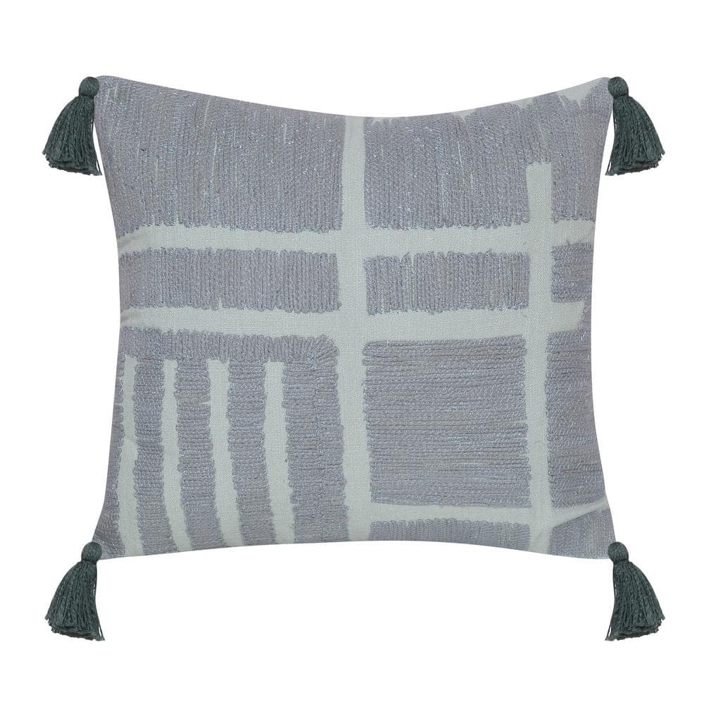 Honeydew Handmade Olive Green Modern Cotton 20 in. x 20 in. Indoor Throw Pi