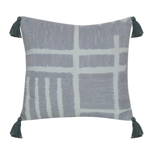 Unbranded Honeydew Handmade Olive Green Modern Cotton 20 in. x 20 in. Indoor Throw Pillow