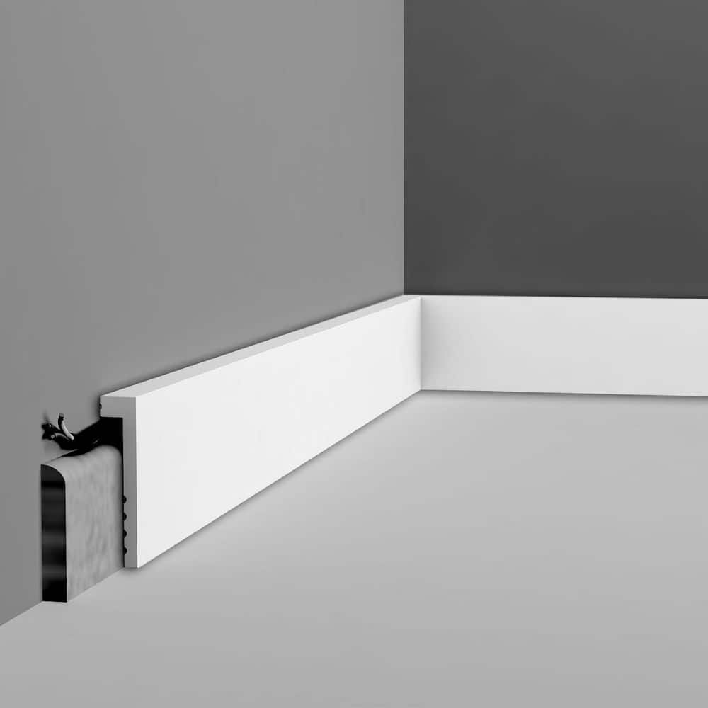 Primed White Polystyrene Baseboard Moulding Set of 20