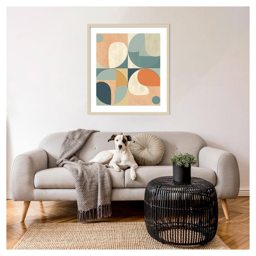 Shapes in Concert Abstract Geometric Framed Wall Art