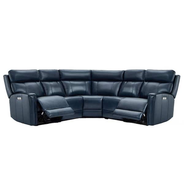 Ellesophas Rhett 104 in. Genuine Leather Power Reclining