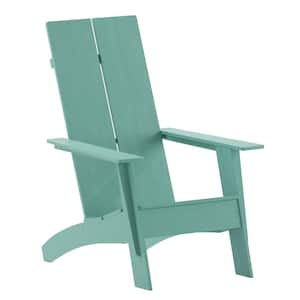 Brady Sea Foam Weather Resistant Lounge Faux Wood Resin Adirondack Chair Without Cushion