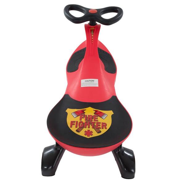 Lil Rider Firetruck Wiggle Car Ride-On Toy with No Batteries