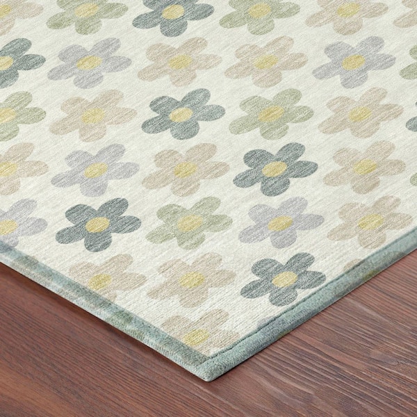 Chantille Machine Washable Indoor/Outdoor Abstract ACN2569 Ivory 3 ft. x 4 ft. Area Rug