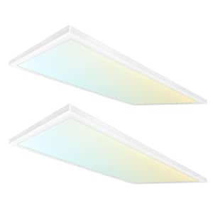 24 in. x 48 in. 5000 Lumens Integrated LED Panel Light 50-Watt 3 Color Selectable Damp Rated UL-Listed (2-Pack)