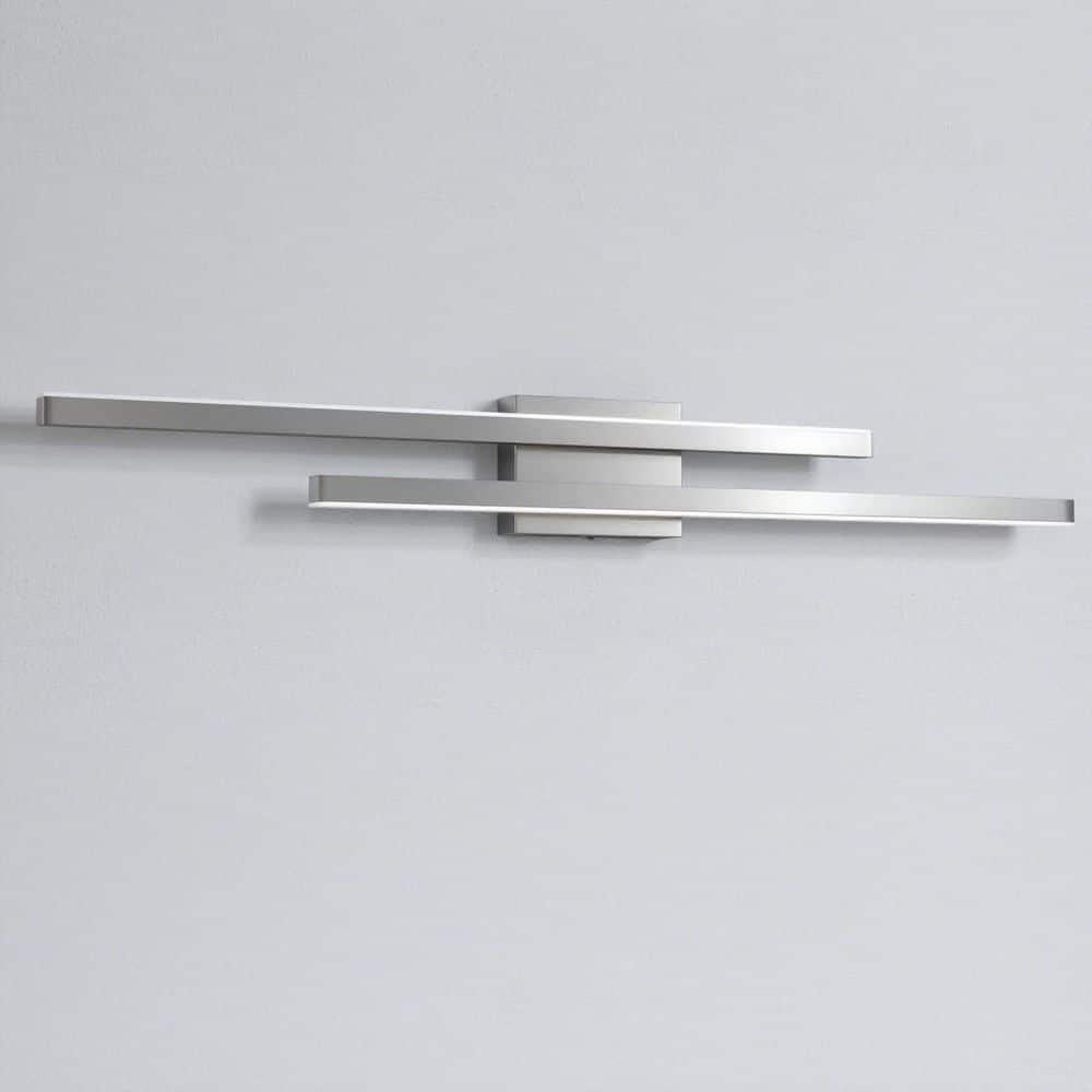 Washington 36 in. 2-Light Electroplating Satin Nickel Modern LED Vanity Light with 3-CCT Adjustable Switch price history on PriceWatchPro