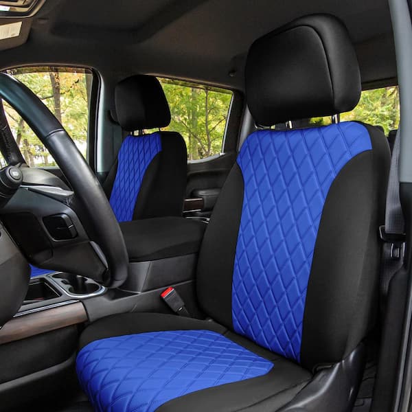 Fh Group Neoprene Custom Fit Seat Covers For 2019 2022 Chevrolet Silverado 1500 2500hd 3500hd Wt To Lt Dmcm5010blue Front The Home Depot - 2021 Silverado 1500 Neoprene Seat Covers