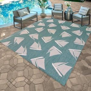 Paseo Boats Oasis/Pearl 5 ft. x 7 ft. Indoor/Outdoor Area Rug