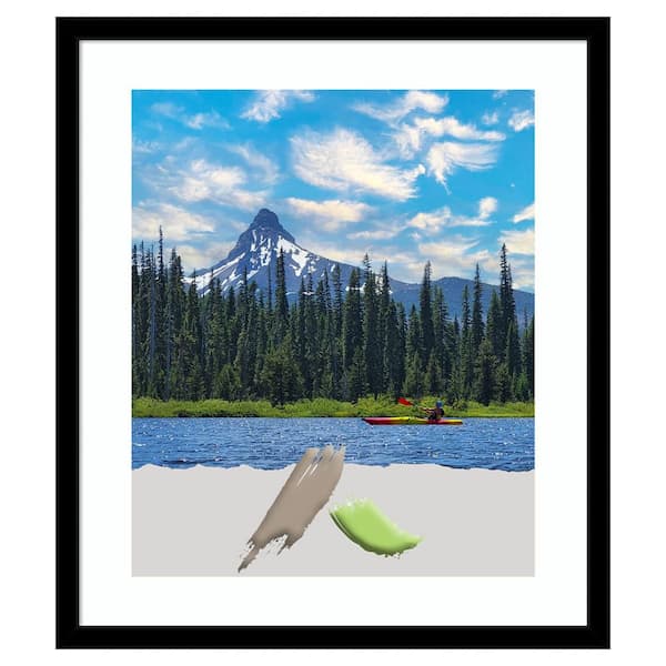 Amanti Art Jet Black Picture Frame Opening Size 20 x 24 in. (Matted To 16 x 20 in.)