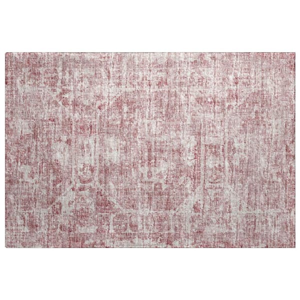 Dream Shag Premium Machine Washable Abstract ADS41 Pink 3 ft. x 4 ft. Area Rug