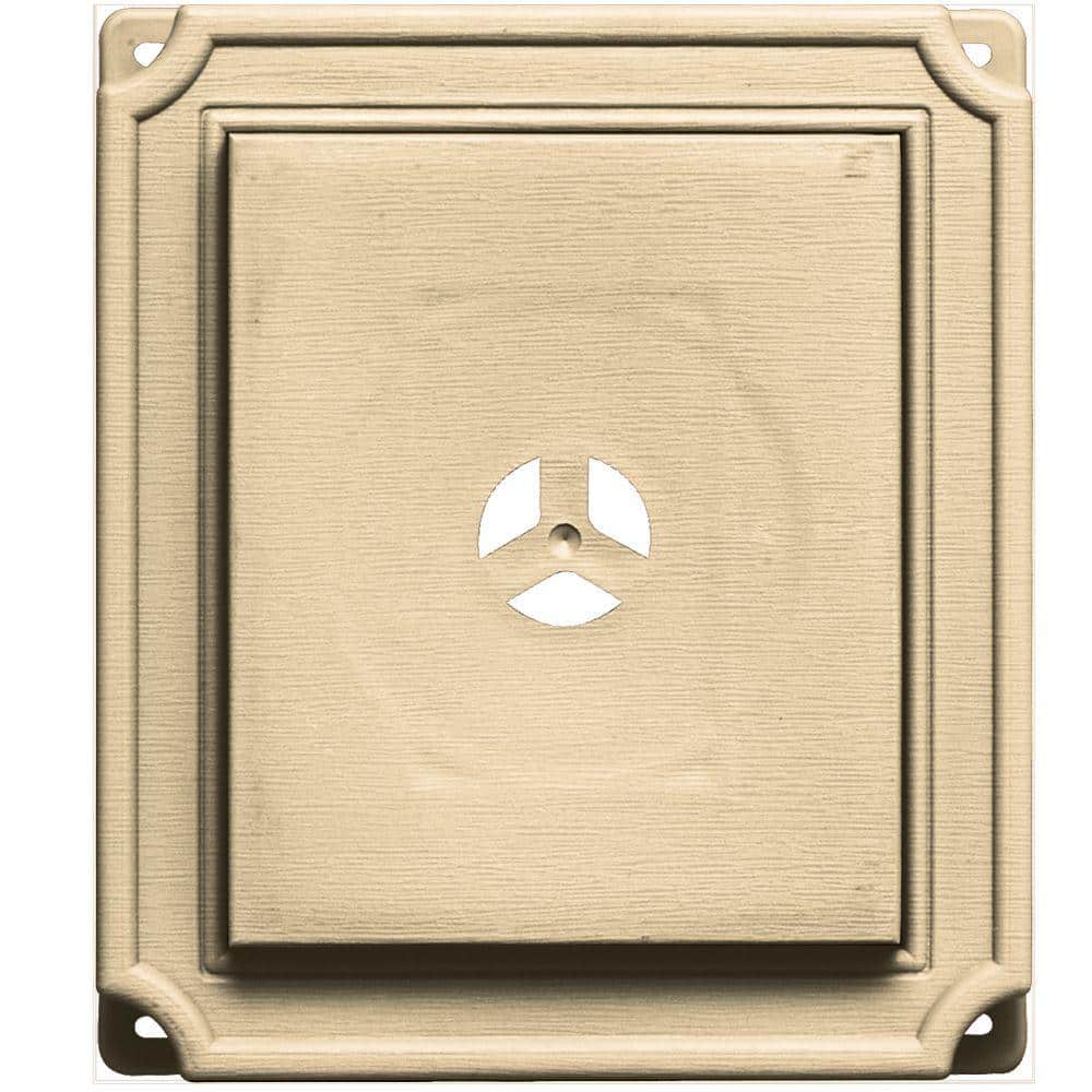 Builders Edge 7 in. x 8 in. 012 Dark Almond Scalloped Mounting Block