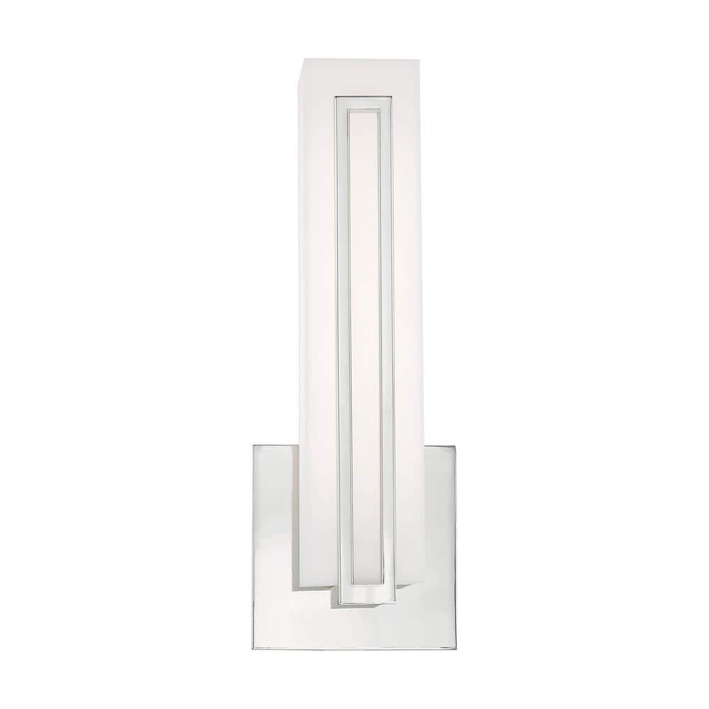 12" Polished Chrome Dimmable LED Vanity Wall Sconce