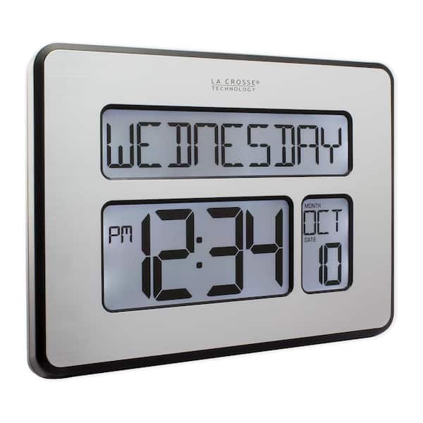 La Crosse Technology C86279 Atomic Full Calendar Clock With Extra Large DIGIT for sale online 