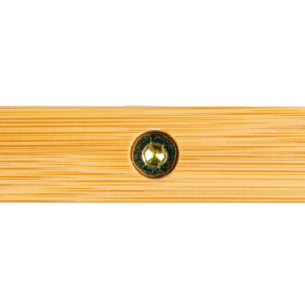 Natural Bamboo Freestanding Towel Rack with Shelf