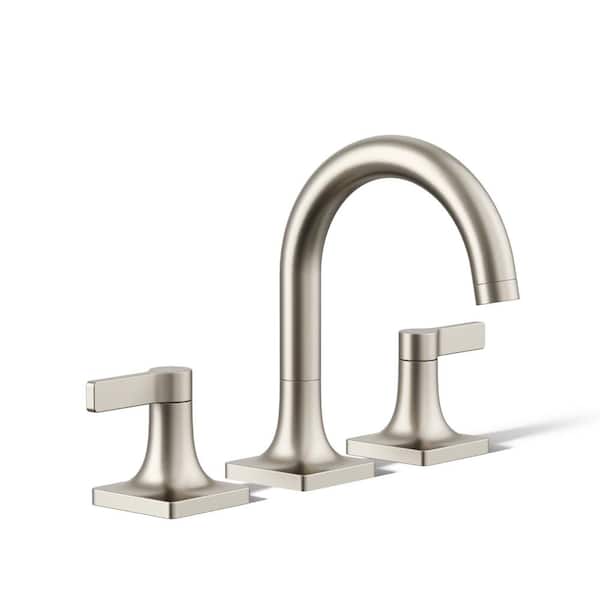 KOHLER Contemporary 8 in. Widespread 2-Handle Bathroom Faucet in Vibrant Brushed Nickel