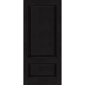 Regency 36 in. x 80 in. Universal Handing 2-Panel 3/4-Squaretop Onyx Stain Fiberglass Front Door Slab