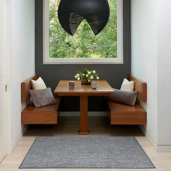 Tulum Denim 3 ft. x 5 ft. All-Over Design Contemporary Area Rug