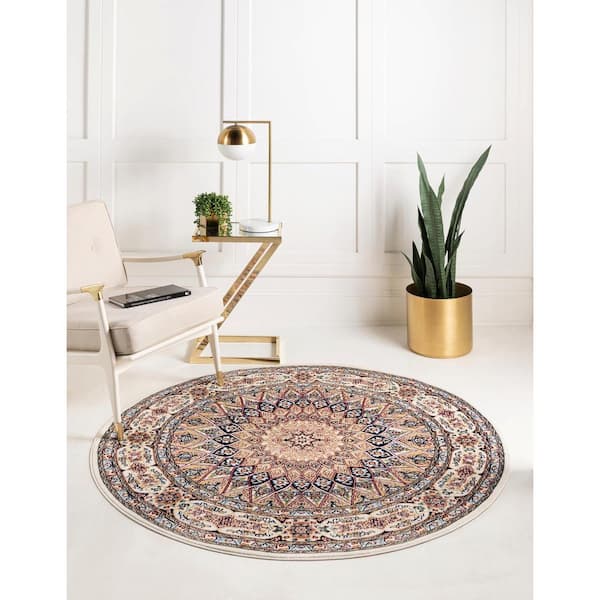 Narenj Adams Ivory 10' 0 x 10' 0 Round Rug