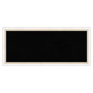 Morgan White Gold Wood Framed Black Corkboard 32 in. x 14 in. Bulletin Board Memo Board