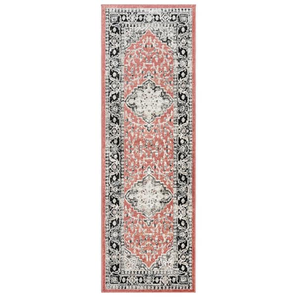 Heirloom Fluer Rose 2 ft. x 6 ft. Oriental Medallion Indoor Runner Rug