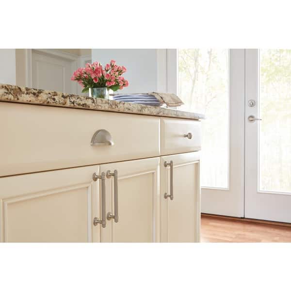 Sea Grass 3-3/4 in. (96mm) Traditional Satin Nickel Bar Cabinet Pull