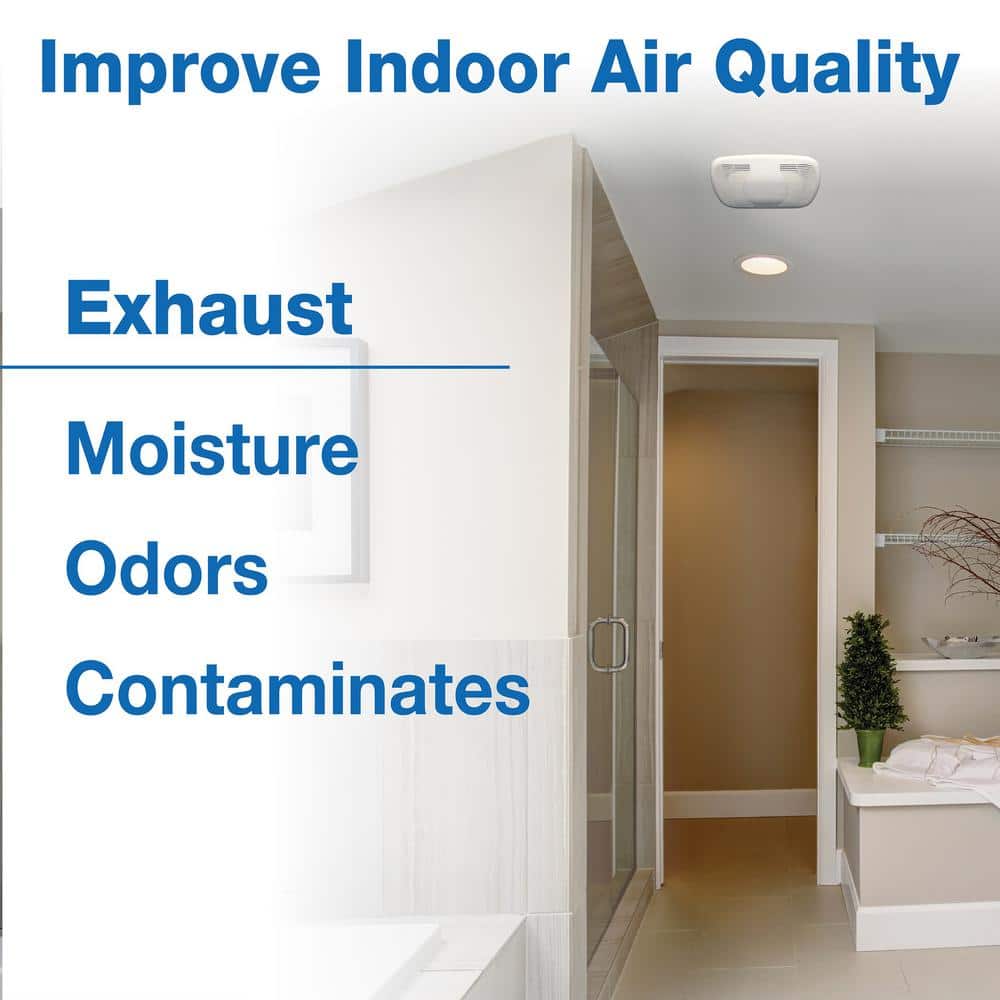 White Polymer Ceiling Mount High-Performance Exhaust Fan