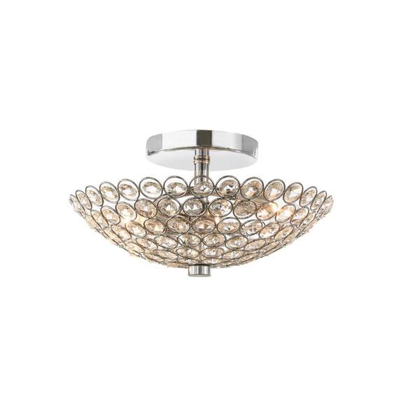 home depot crystal flush mount