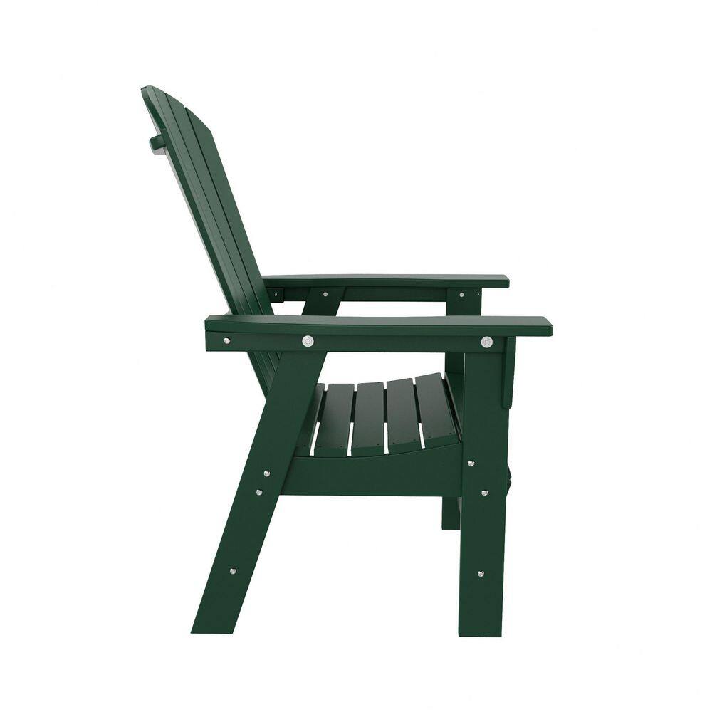 Altura Dark Green HDPE Adirondack Dining Chair