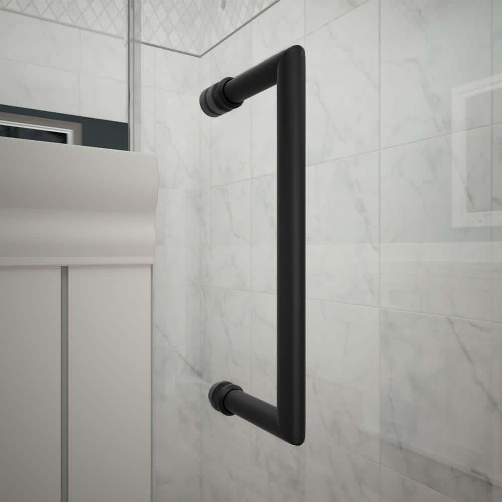 Unidoor-X 66" Frameless Clear Glass Shower Door with Bronze Hardware