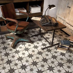 Kings Star Nero 17-5/8 in. x 17-5/8 in. Ceramic Floor and Wall Tile (10.95 sq. ft./Case)