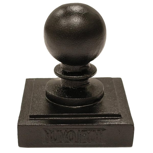 Nuvo Iron 4-in x 4-in Black Aluminum Deck Post Cap