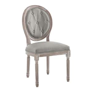 Arise Vintage Light Gray French Upholstered Fabric Dining Side Chair