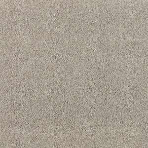 Tailored Trends III Sleek Gray 58 oz Polyester Textured Installed Carpet