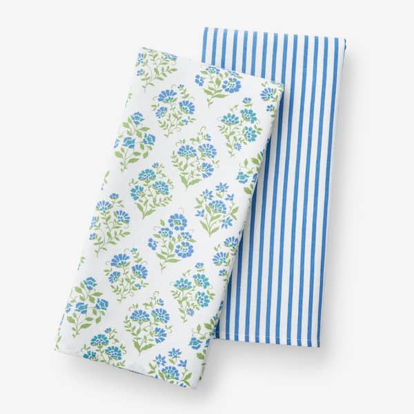 The Company Store Company Cotton Blue/Green Tea Towel