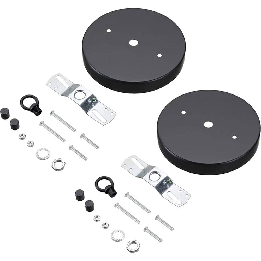 4-3/4 in. Dia with collar Loop and 7/16 in. Center Hole Matte Black Finish 