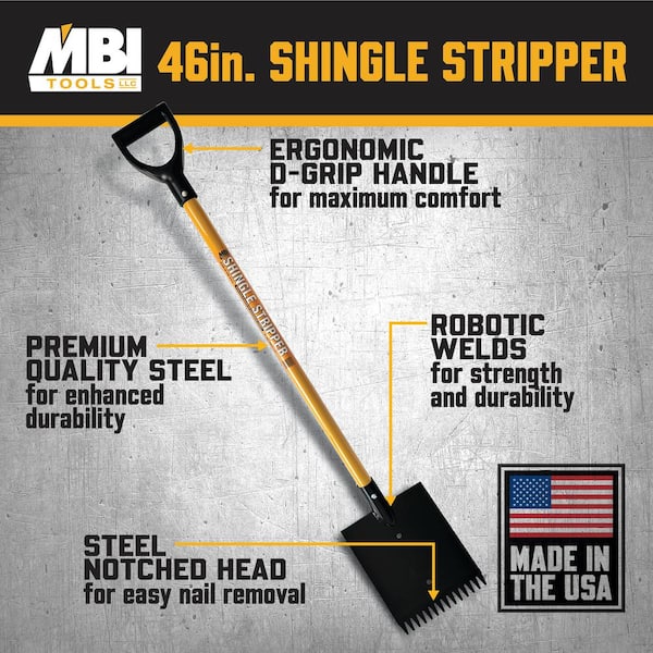 46 in. Steel Shingle Stripper Roof Shovel - Made In USA