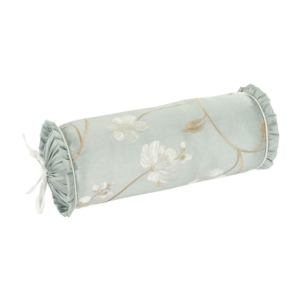 Unbranded Spring Garden Spa Polyester Bolster Decorative Throw Pillow 7 in. x 16 in.