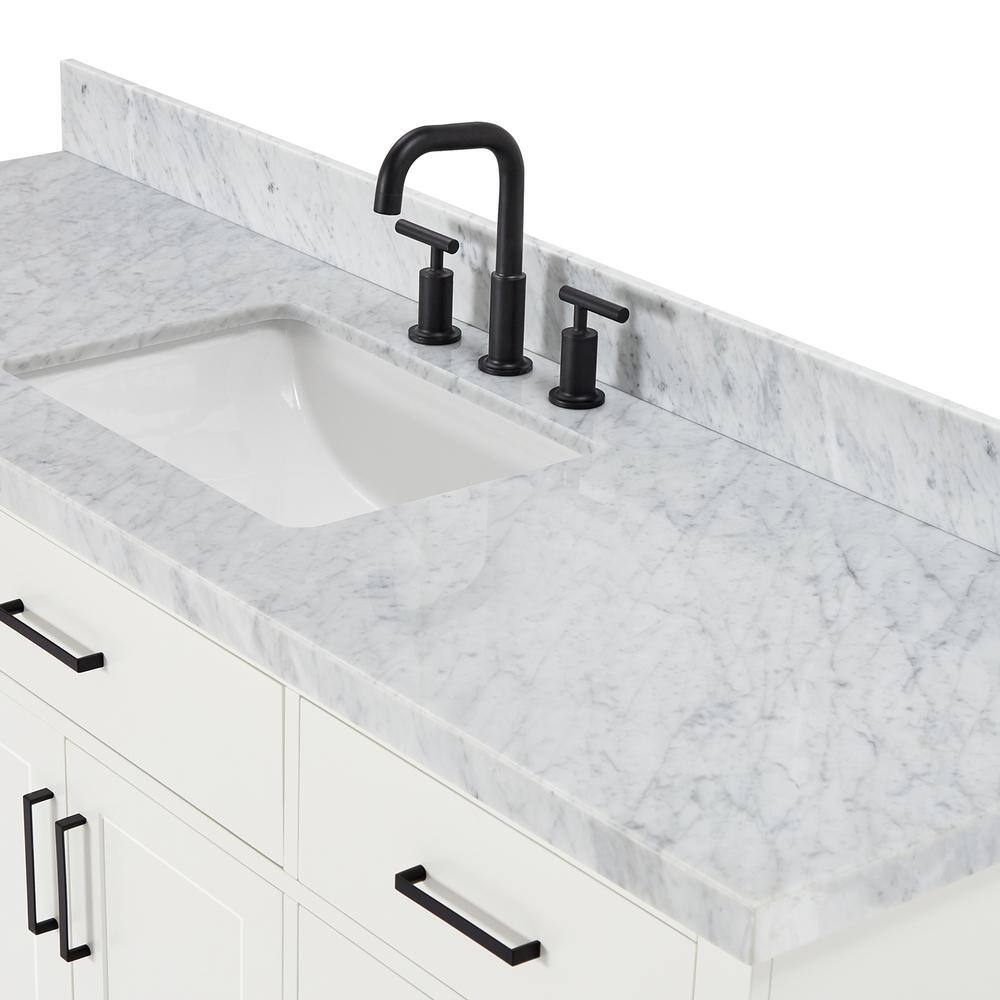Hepburn 67" White Marble Top Freestanding Single Vanity