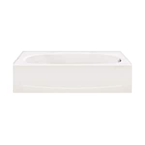 Performa 5 ft. Right Drain Rectangular Alcove Bathtub in White