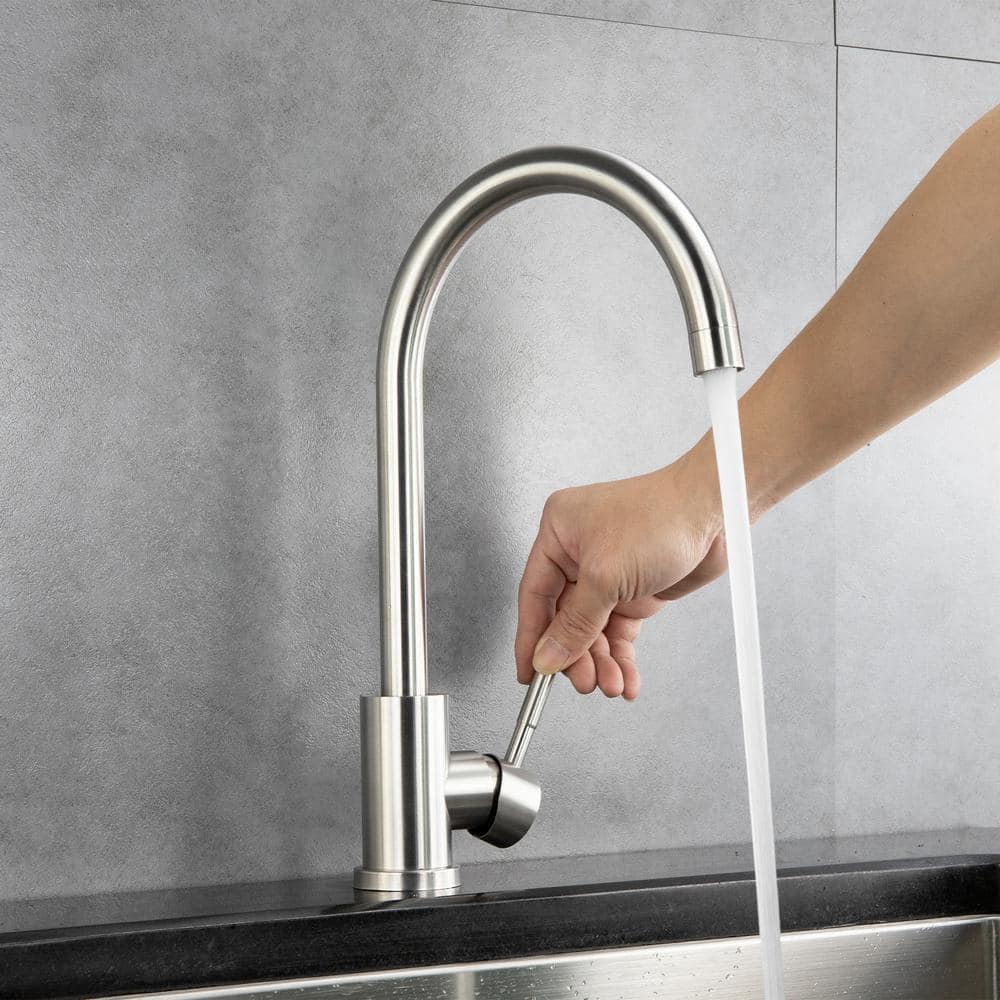 Brushed Nickel Stainless Steel Kitchen Faucet