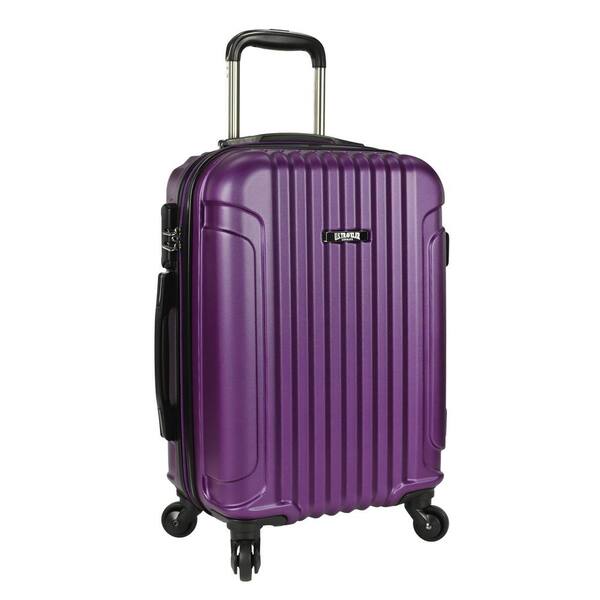 U.S. Traveler Akron 21 in. Hardside Spinner Luggage Suitcase, Purple