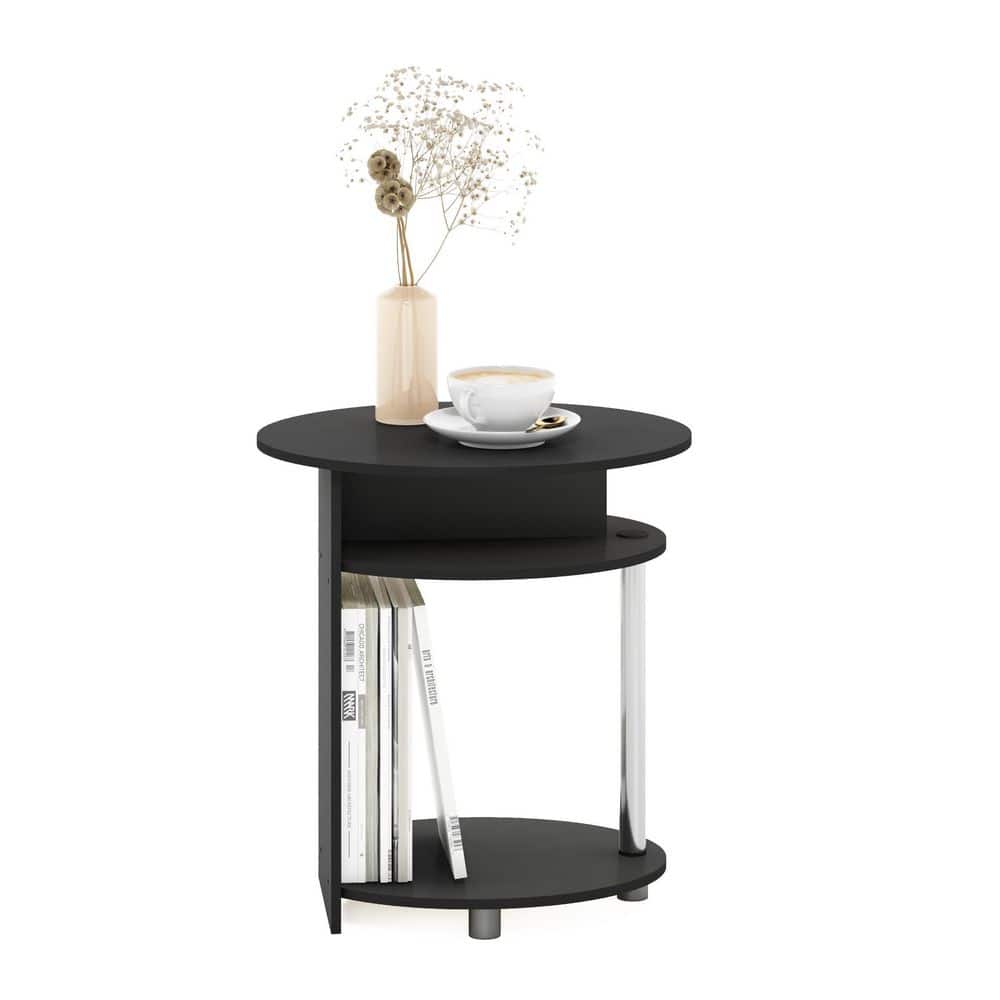 Americano Oval Wood and Metal End Table