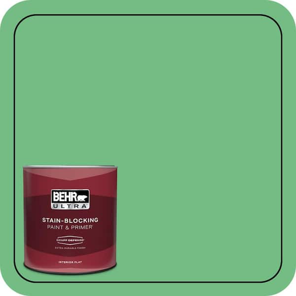 BEHR ULTRA 1 qt. #P400-5 Winter Shamrock Extra Durable Flat Interior Paint & Primer