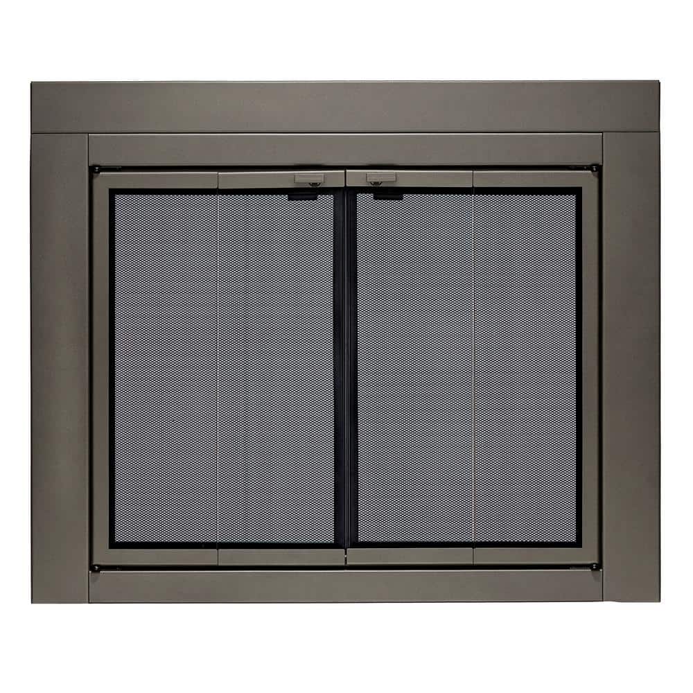 UniFlame Uniflame Large Roman Gunmetal Bifold style Fireplace Doors