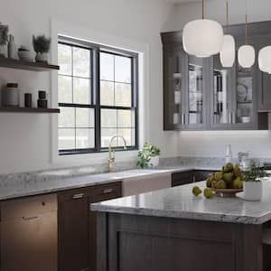 4 ft. Straight Laminate Countertop in Textured White Ice Granite with Eased Edge and Integrated Backsplash