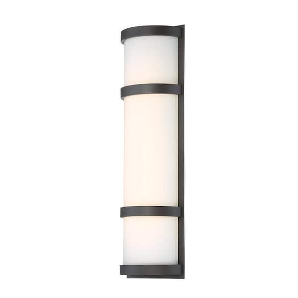 WAC Lighting Latitude 20 in. Bronze Integrated LED Outdoor Wall Sconce, 3000K