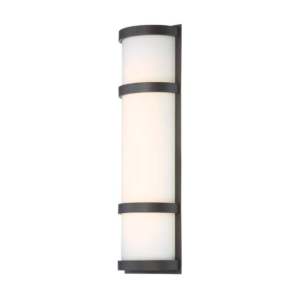 Latitude 20 in. Bronze Integrated LED Outdoor Wall Sconce, 3000K price history on PriceWatchPro