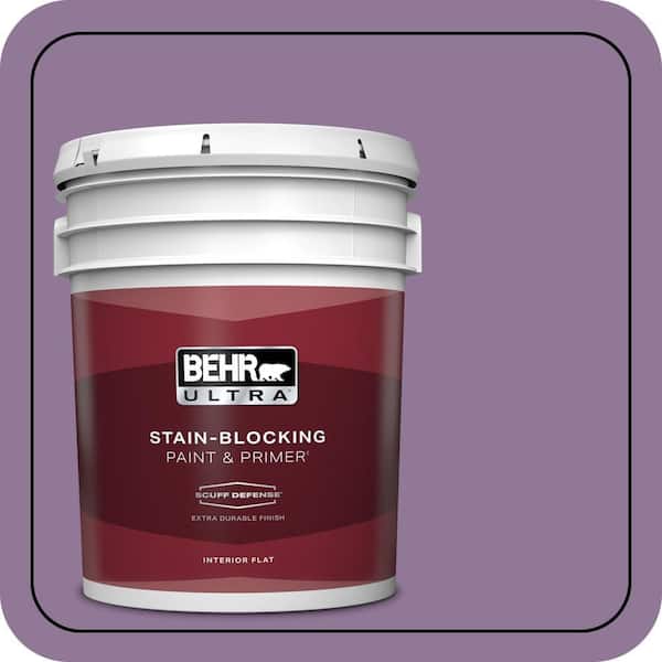 BEHR ULTRA 5 gal. #M100-5 Passion Fruit Extra Durable Flat Interior Paint & Primer